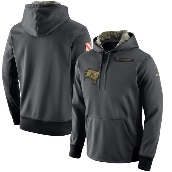Men's Tampa Bay Buccaneers Nike Anthracite 2016 Salute to Service NFL Player Performance Hoodie