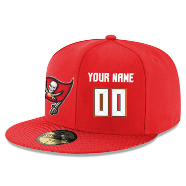 Men's Tampa Bay Buccaneers Red Color Snapback Custom Hat (Stitched any name&number)