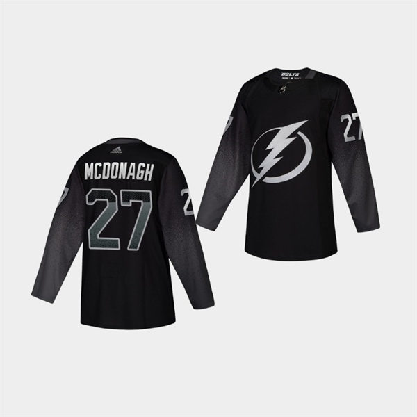 Men's Tampa Bay Lightning #27 Ryan McDonagh adidas Black Alternate Player Jersey Stitched