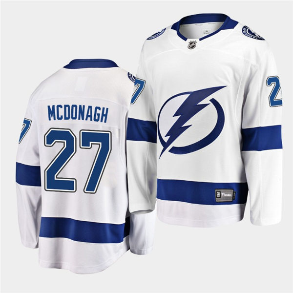 Men's Tampa Bay Lightning #27 Ryan McDonagh adidas White Away Stitched Player Jersey Stitched