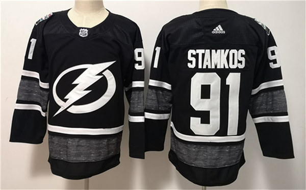 Men's Tampa Bay Lightning #91 Steven Stamkos adidas Black 2019 All Star Jersey Stitched