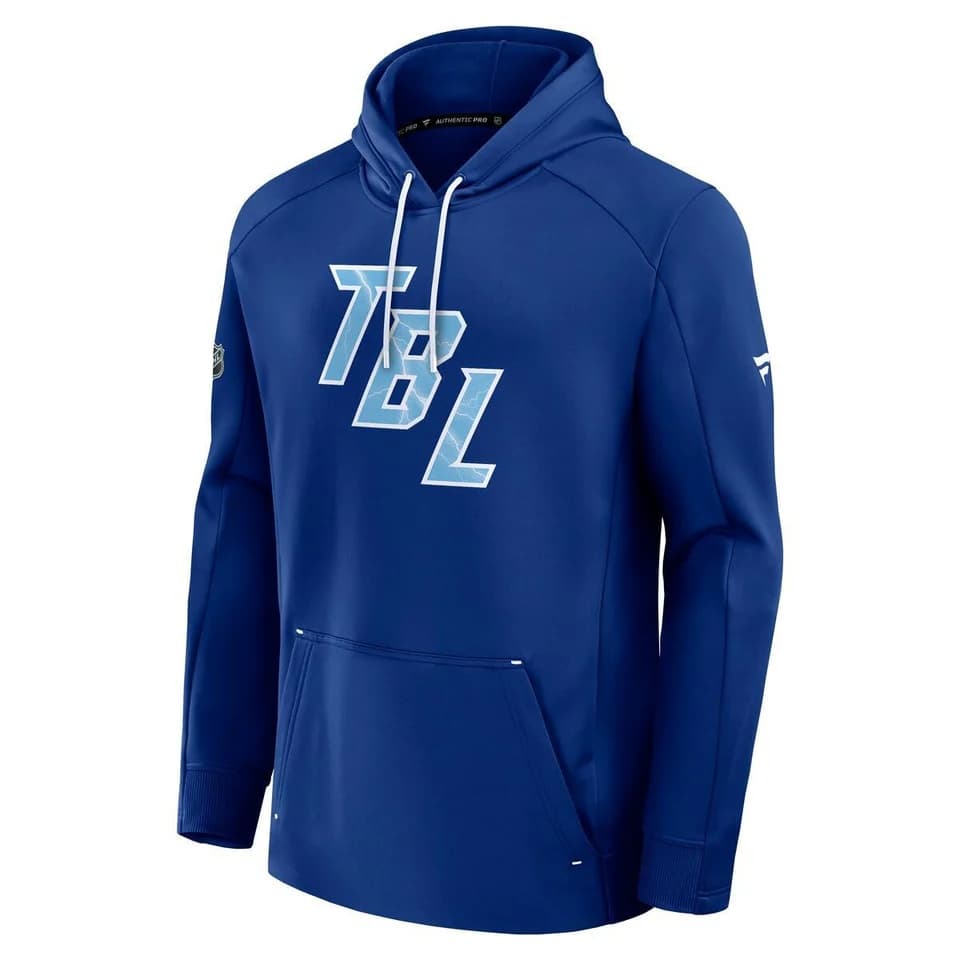 Men's Tampa Bay Lightning 2026 Stadium Series Fanatics Authentic Pro Locker  Room Blue Pullover Fleece Hoodie