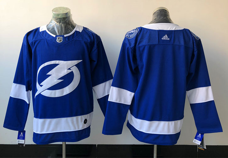 Men's Tampa Bay Lightning Blank adidas Home Blue Jersey Stitched