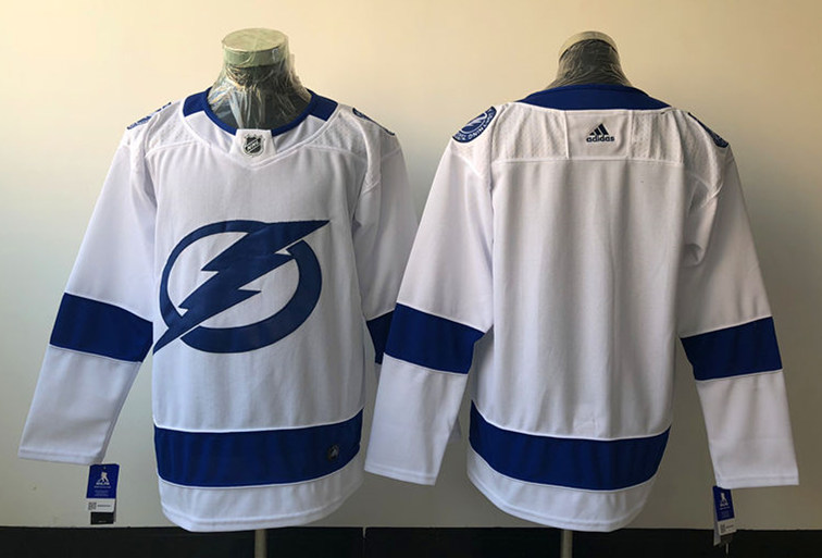 Men's Tampa Bay Lightning Blank adidas White Away Jersey Stitched