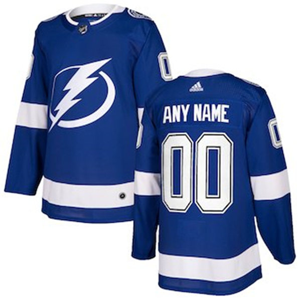 Men's Tampa Bay Lightning adidas Blue Home Custom Jersey Stitched
