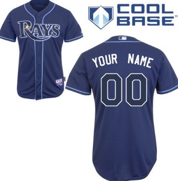 Men's Tampa Bay Rays Customized Navy Blue Jersey 的副本