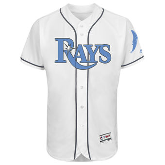 Men's Tampa Bay Rays Majestic White Father's Day FlexBase Team Jersey