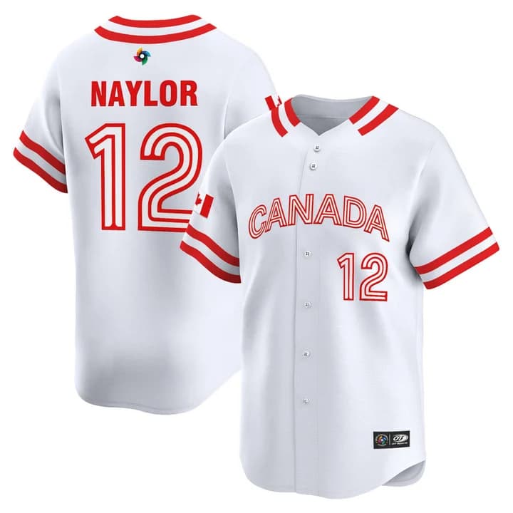 Men's Team Canada World Baseball Classic Vapor Premier Jersey - 2026 Roster (Projected Number) - All Stitched Josh Naylor  12