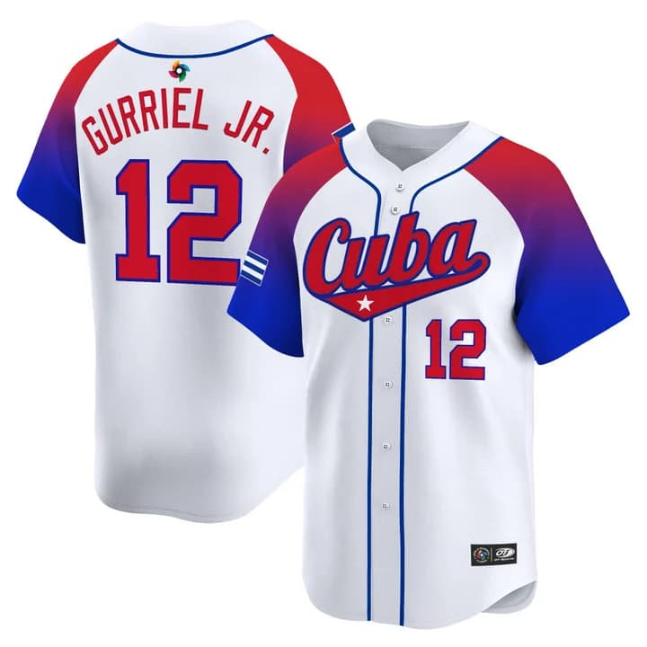 Men's Team Cuba World Baseball Classic Vapor Premier Jersey - 2026 Roster - All Stitched Lourdes Gurriel Jr.