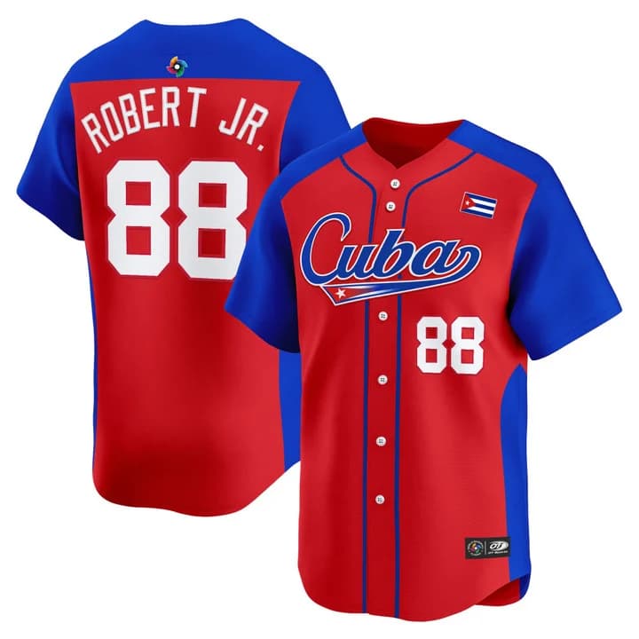 Men's Team Cuba World Baseball Classic Vapor Premier Jersey - 2026 Roster - All Stitched Luis Robert Jr.   88