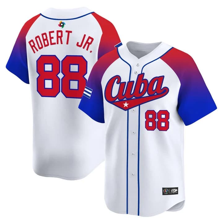Men's Team Cuba World Baseball Classic Vapor Premier Jersey - 2026 Roster - All Stitched Luis Robert Jr.