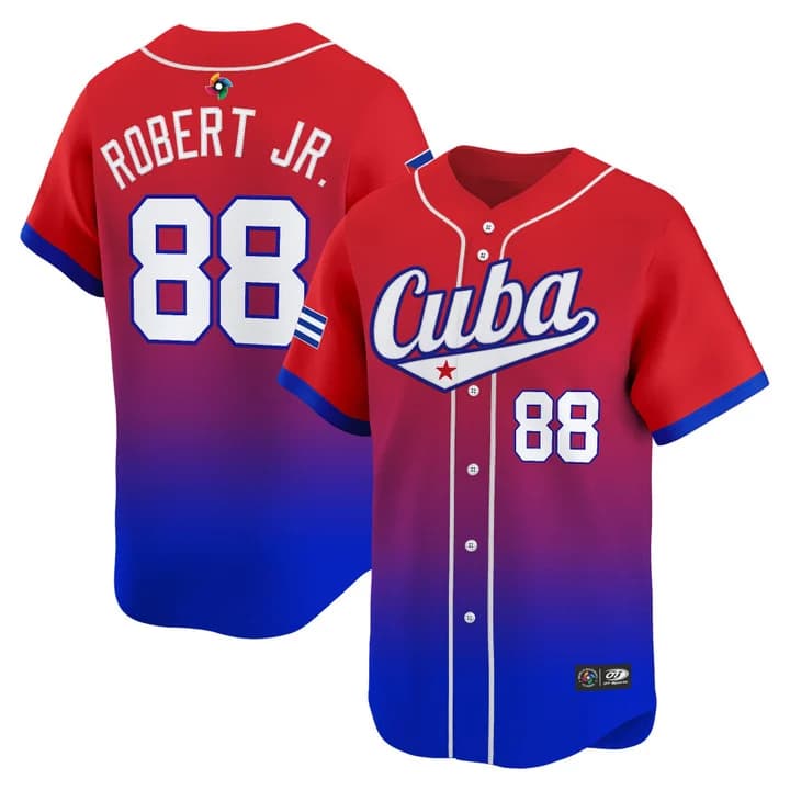 Men's Team Cuba World Baseball Classic Vapor Premier Jersey - 2026 Roster - All Stitched Luis Robert Jr.88