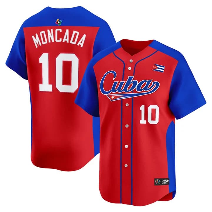 Men's Team Cuba World Baseball Classic Vapor Premier Jersey - 2026 Roster - All Stitched Yoan Moncada   10