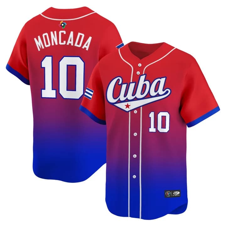 Men's Team Cuba World Baseball Classic Vapor Premier Jersey - 2026 Roster - All Stitched Yoan Moncada10