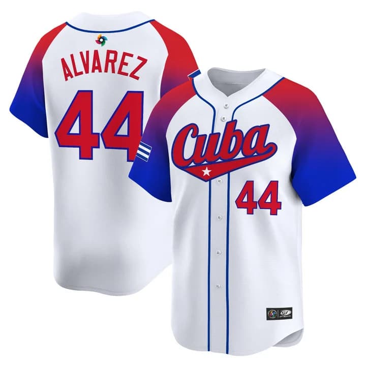 Men's Team Cuba World Baseball Classic Vapor Premier Jersey - 2026 Roster - All Stitched Yordan Alvarez