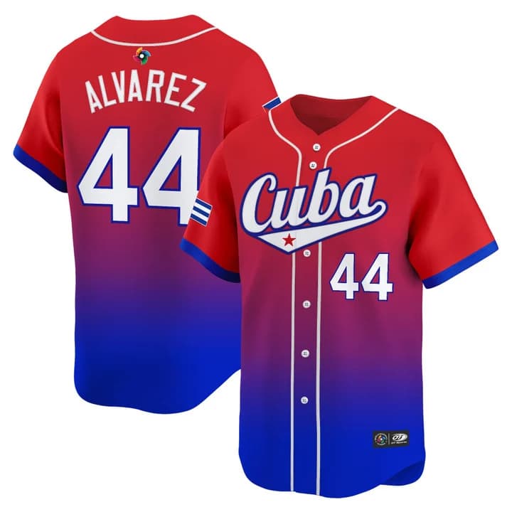 Men's Team Cuba World Baseball Classic Vapor Premier Jersey - 2026 Roster - All Stitched Yordan Alvarez44