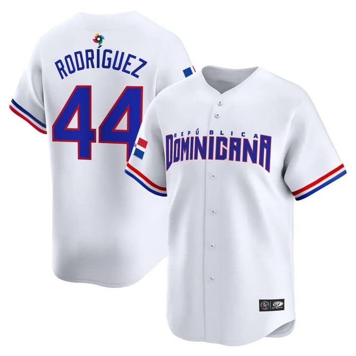 Men's Team Dominican Republic World Baseball Classic Vapor Premier Jersey - 2026 Roster - All Stitched Julio Rodríguez44
