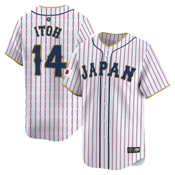 Men's Team Japan World Baseball Classic Vapor Premier Jersey - 2026 Roster - All Stitched Hiromi Itoh