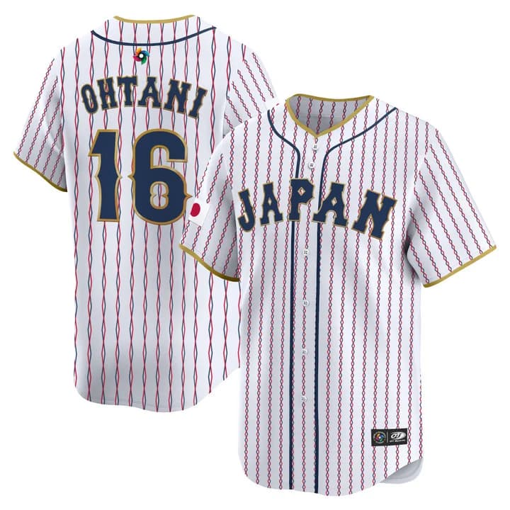 Men's Team Japan World Baseball Classic Vapor Premier Jersey - 2026 Roster - All Stitched Shohei Ohtani 16