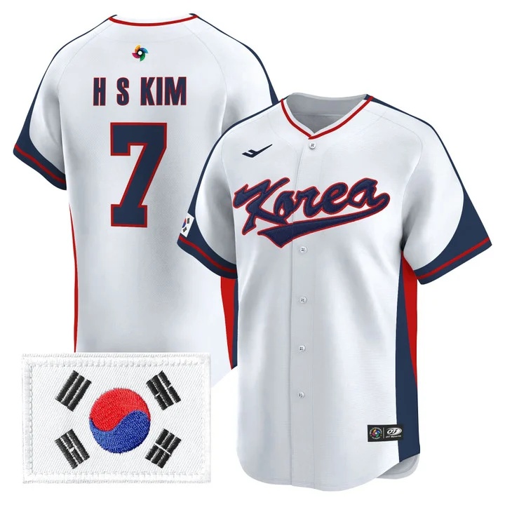 Men's Team Korea 2026 World Baseball Classic Vapor Premier Jersey - All Stitched Ha-Seong Kim