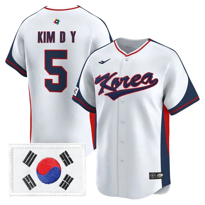 Men's Team Korea 2026 World Baseball Classic Vapor Premier Jersey - All Stitched Kim Do-yeong 5_1