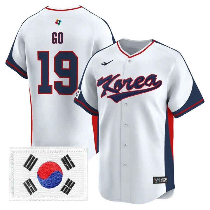 Men's Team Korea 2026 World Baseball Classic Vapor Premier Jersey - All Stitched Woo-Suk Go