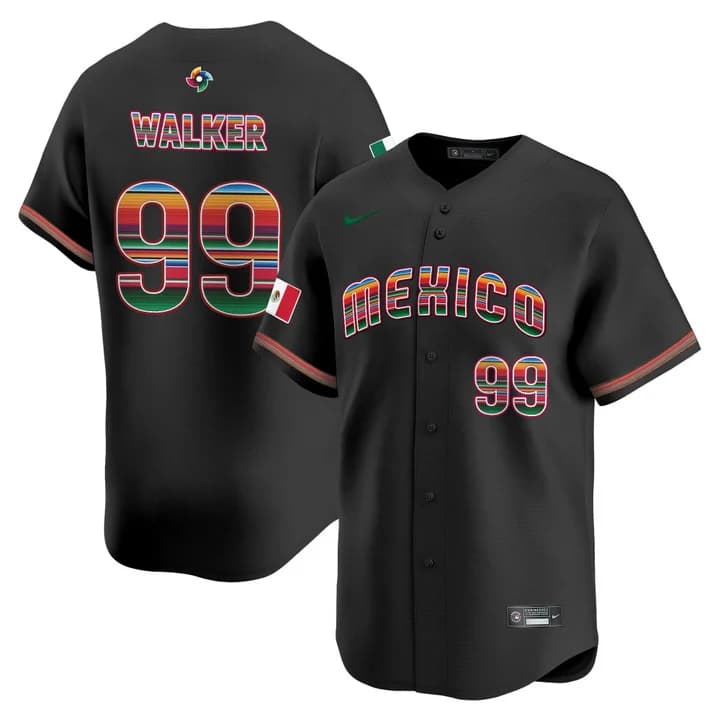 Men's Team Mexico World Baseball Classic Serape Edition Vapor Premier Jersey - 2026 Roster - All Stitched  Taijuan Walker   99