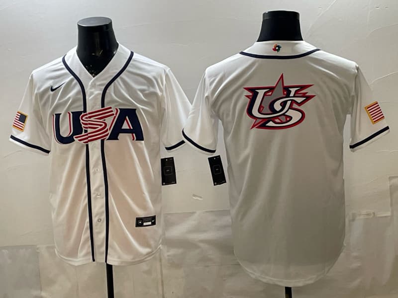 Men's Team USA World Baseball Classic  h Vapor Premier Jersey -  2026 Roster - All Stitched