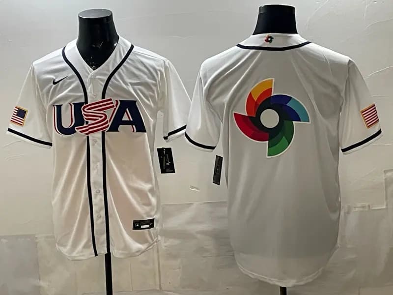 Men's Team USA World Baseball Classic Vapor Premier Jersey - 2026 Roster - All Stitched