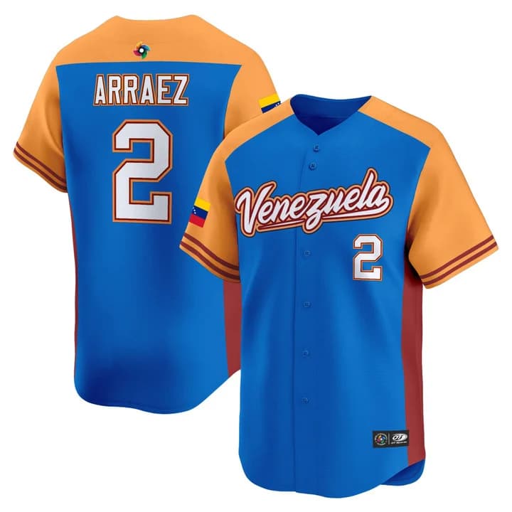 Men's Team Venezuela World Baseball Classic Vapor Premier Jersey - 2026 Roster - All Stitched Luis Arraez