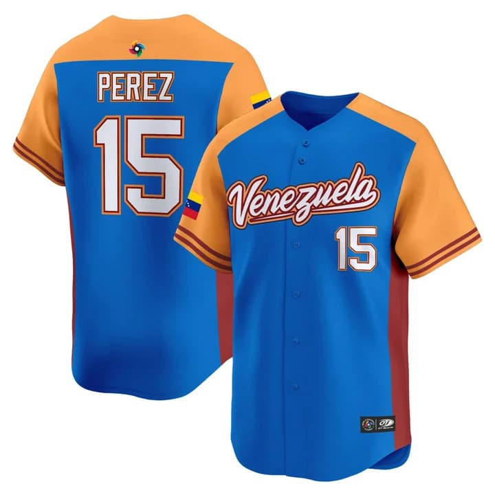 Men's Team Venezuela World Baseball Classic Vapor Premier Jersey - 2026 Roster - All Stitched Salvador Perez