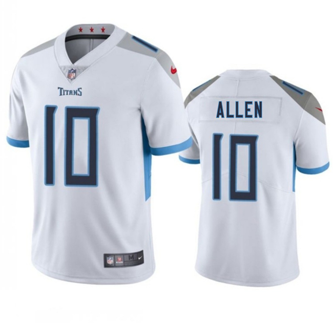 Men's Tennessee Titans #10 Brandon Allen White 2025 Vapor Untouchable Football Stitched Jersey