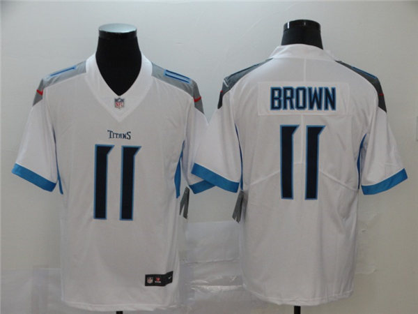 Men's Tennessee Titans #11 A. J. Brown Nike White Vapor Untouchable Limited Jersey