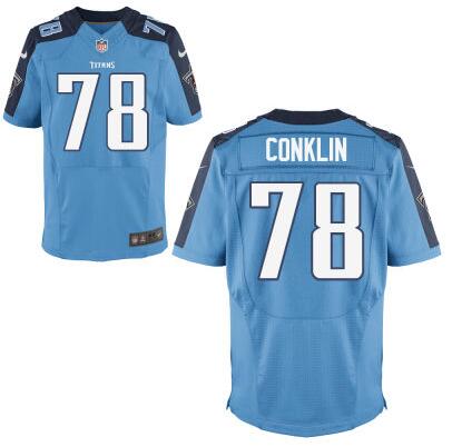 Men's Tennessee Titans #78 Jack Conklin Nike Light Blue Elite 2016 Draft Pick Jersey