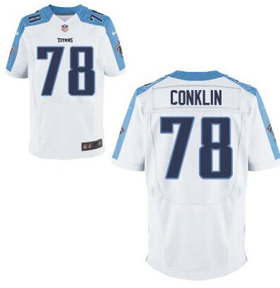 Men's Tennessee Titans #78 Jack Conklin Nike White Elite 2016 Draft Pick Jersey