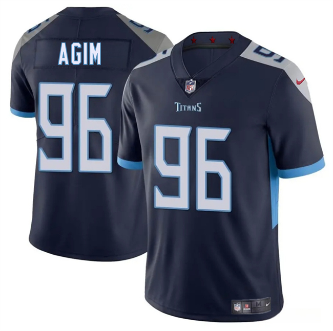 Men's Tennessee Titans #96 McTelvin Agim Navy 2025 Vapor Untouchable Football Stitched Jersey
