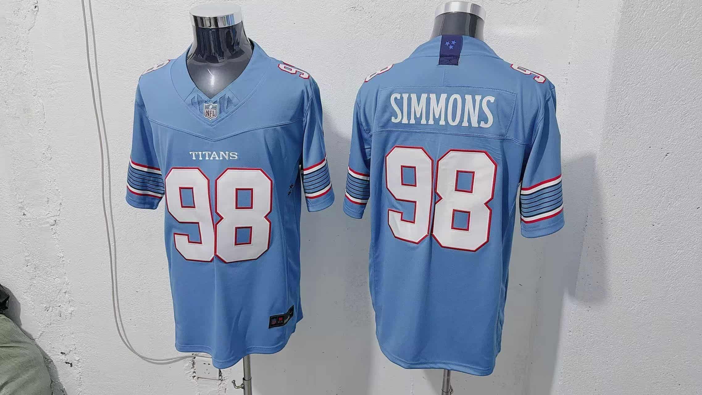 Men's Tennessee Titans 2026 Vapor Limited Jersey -  All Stitched SIMMONS 98