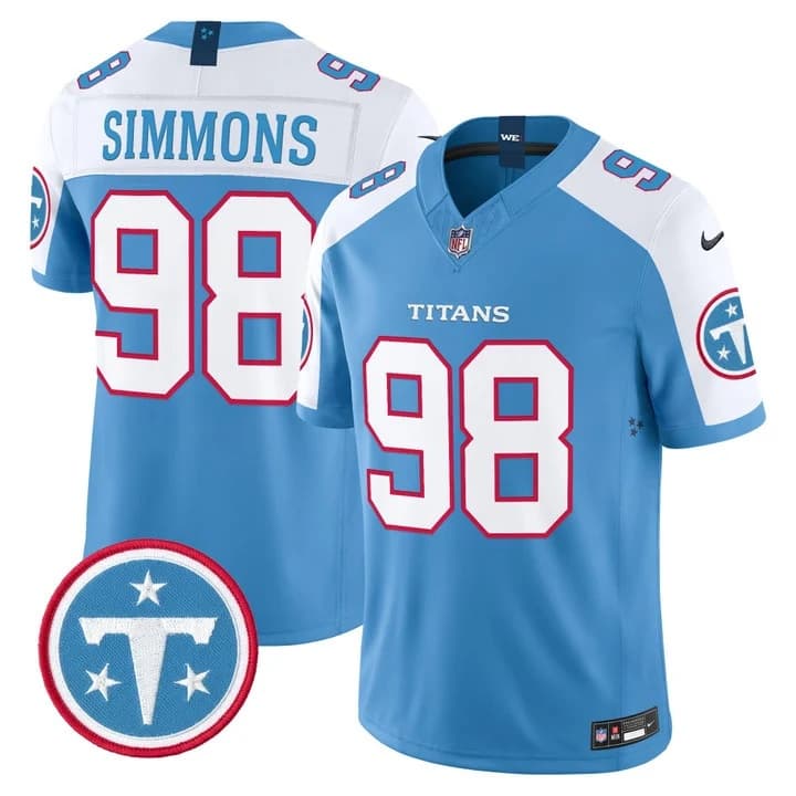 Men's Tennessee Titans 2026 Vapor Limited Jersey - All Stitched Jeffery Simmons     98