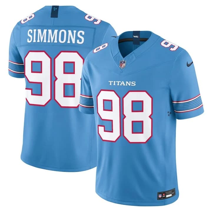 Men's Tennessee Titans 2026 Vapor Limited Jersey - All Stitched Jeffery Simmons  98