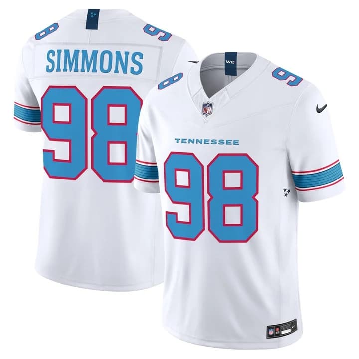 Men's Tennessee Titans 2026 Vapor Limited Jersey - All Stitched Jeffery Simmons98
