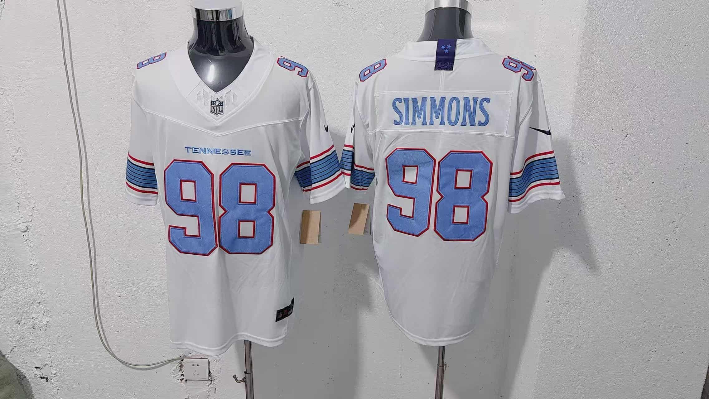 Men's Tennessee Titans 2026 Vapor Limited Jersey - All Stitched SIMMONS 98