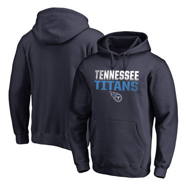 Men's Tennessee Titans NFL Pro Line By Fanatics Branded Navy Iconic Collection Fade Out Pullover Hoodie