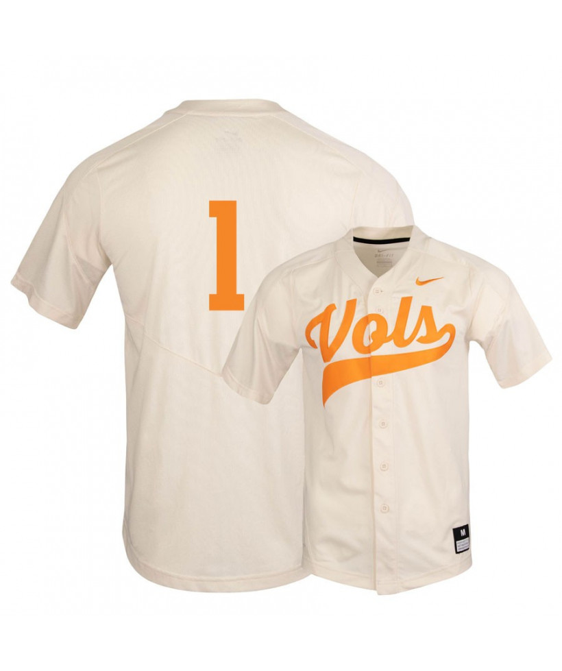 Men's Tennessee Volunteers #1 Alerick Soularie Nike Cream Vols College Baseball Jersey 