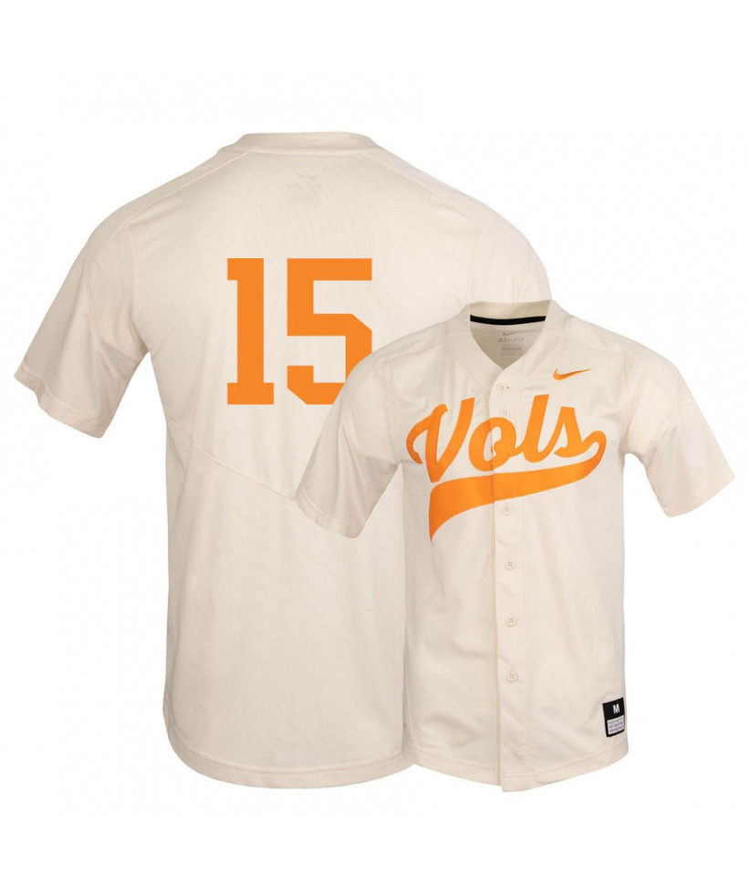 Men's Tennessee Volunteers #15 Kody Davidson Nike Cream Vols College Baseball Jersey