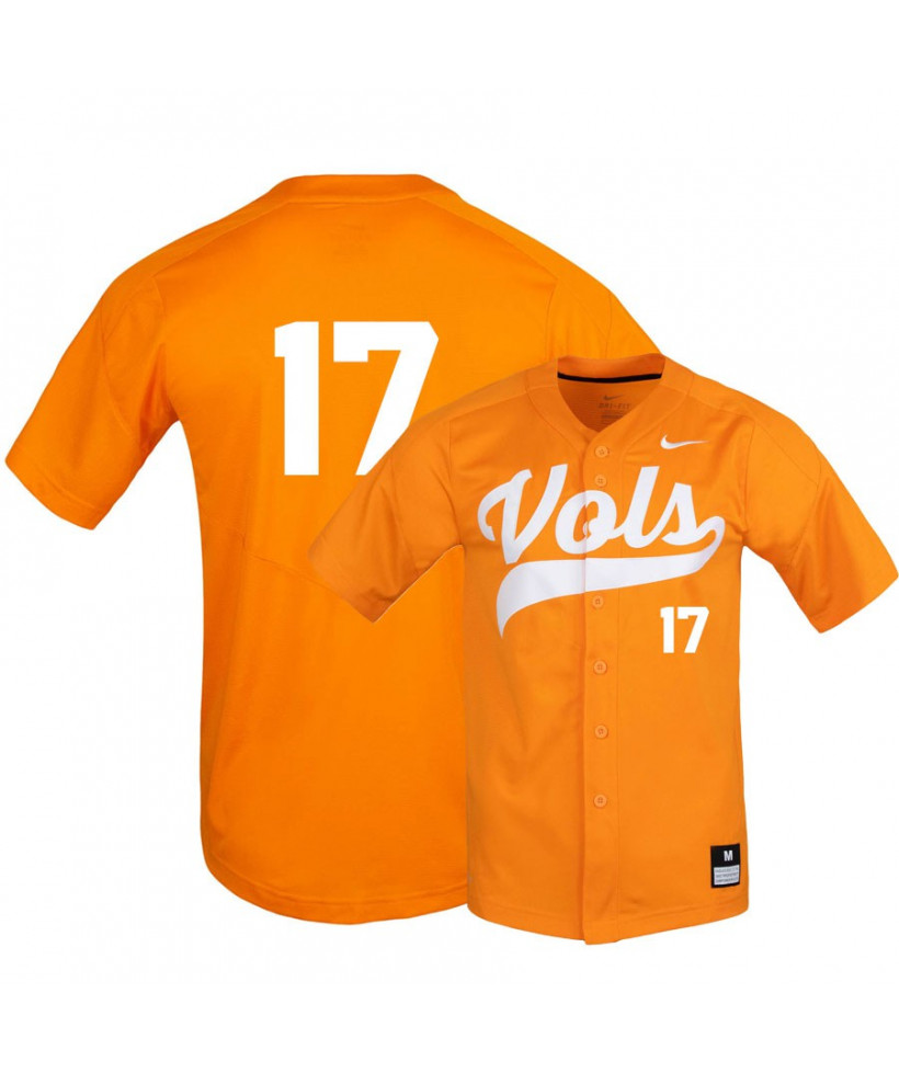 Men's Tennessee Volunteers #17 Connor Pavolony Nike Orange Vols College Baseball Jersey 