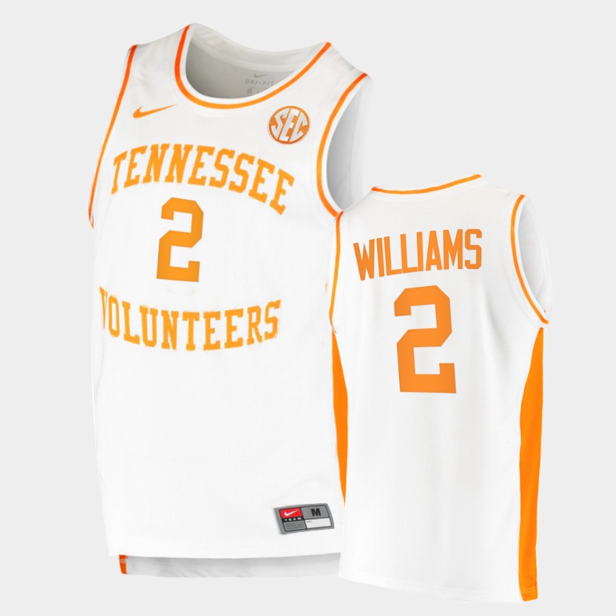 Men's Tennessee Volunteers #2 Grant Williams Nike 2020 White Retro College Basketball Jersey