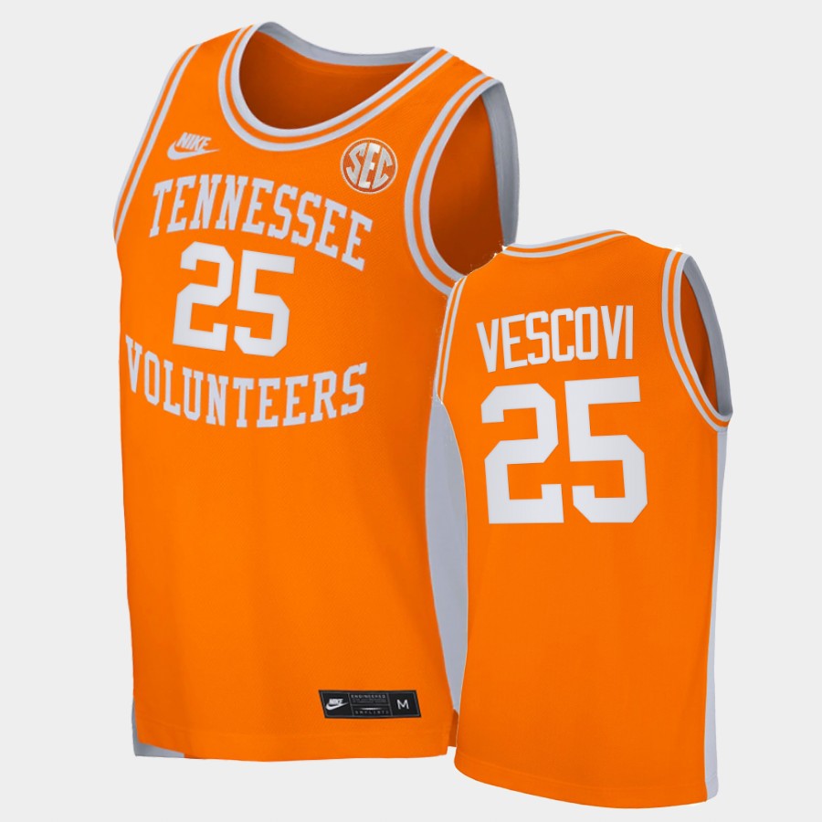 Men's Tennessee Volunteers #25 Santiago Vescovi Nike 2020 Orange Retro College Basketball Jersey