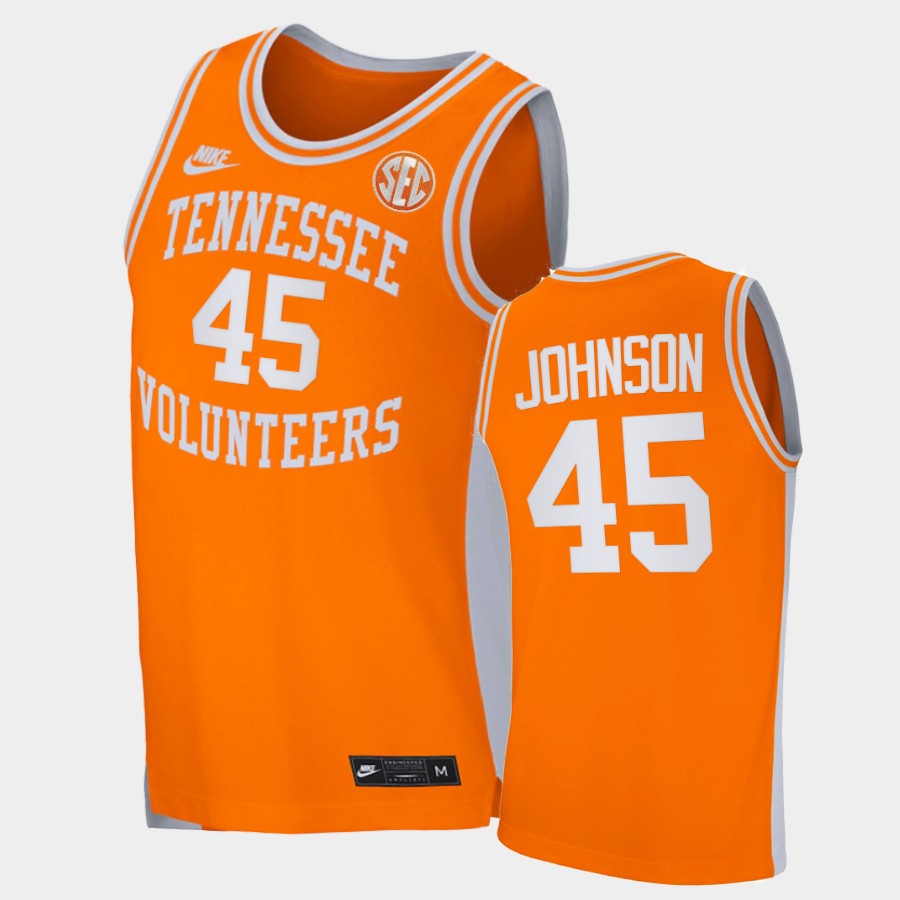 Men's Tennessee Volunteers #45 Keon Johnson Nike 2020 Orange Retro College Basketball Jersey
