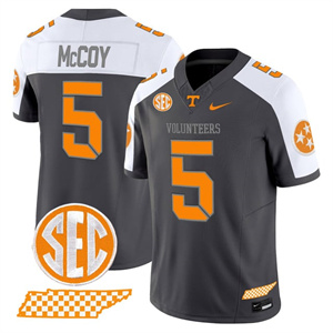Men's Tennessee Volunteers 2025 'Smokey Grey Series' Vapor Limited Jersey V2 - All Stitched Bru McCoy       5