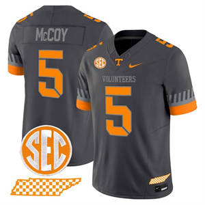 Men's Tennessee Volunteers 2025 'Smokey Grey Series' Vapor Limited Jersey V2 - All Stitched Bru McCoy#5